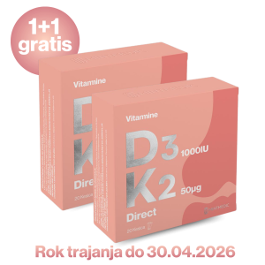 Vitammine D3K2 Direct 1+1 gratis